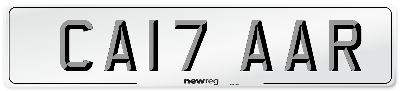 CA17 AAR Number Plate from New Reg
